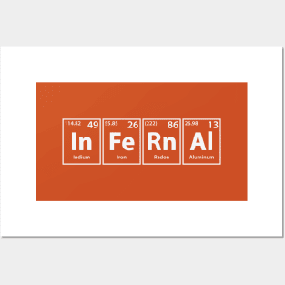 Infernal (In-Fe-Rn-Al) Periodic Elements Spelling Posters and Art